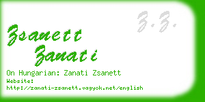 zsanett zanati business card
